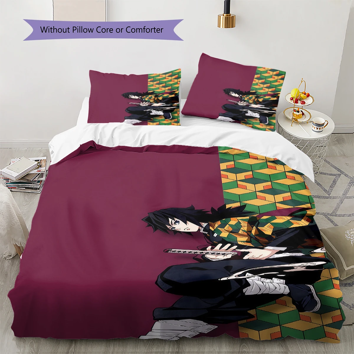 Demon Slayer Soft Cozy Duvet Cover, Kids Bedding Gift Set, Extra Large Different Sizes -HE19