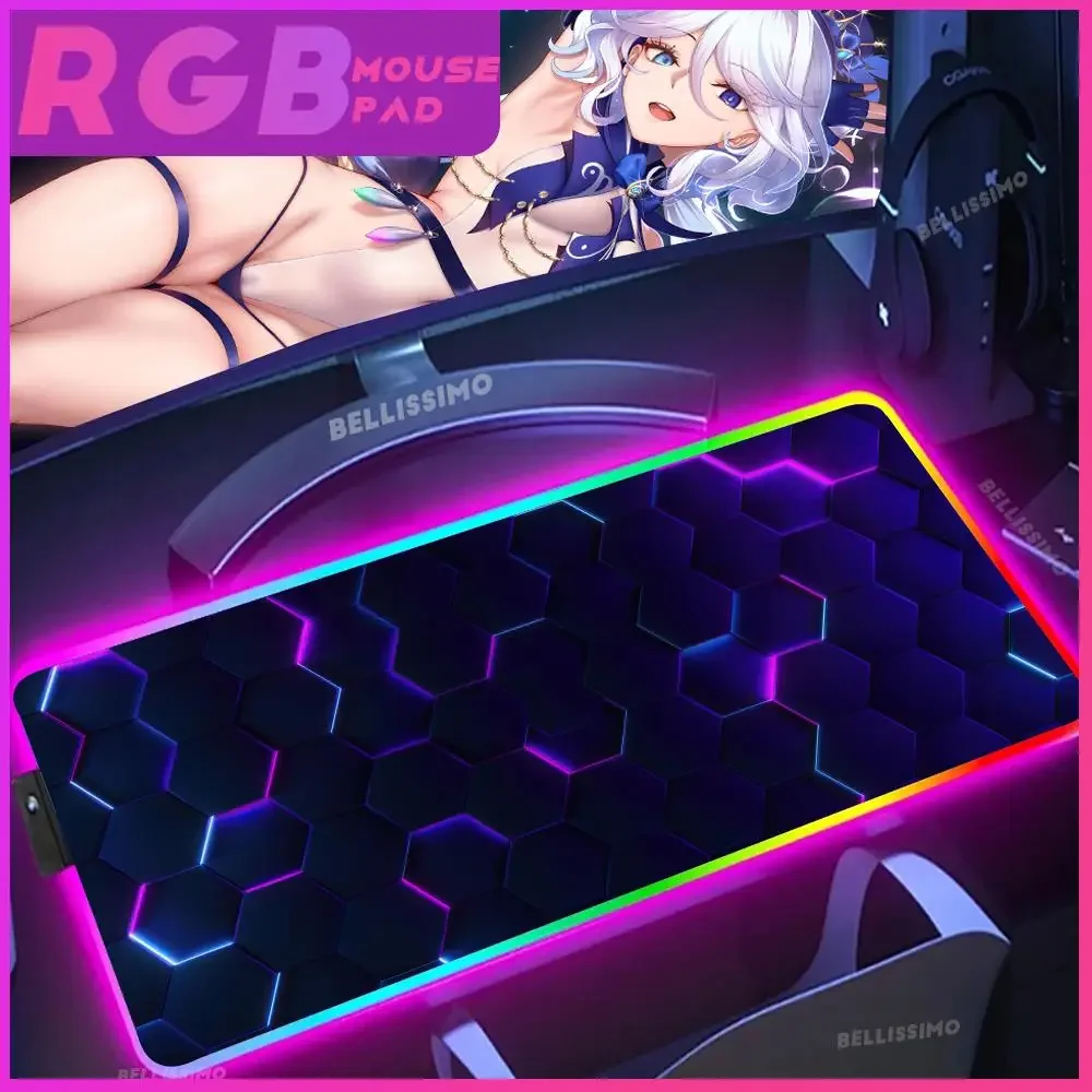 

RGB Large Mouse Pad Geometric Gaming Mousepad XXL LED Mouse Mat Gamer Mousepads Luminous Table Mats Desk Pads