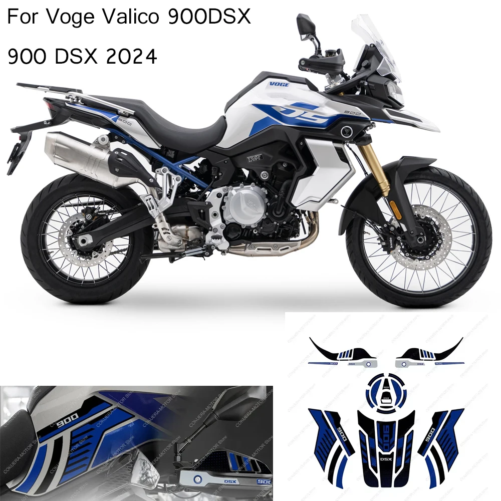 

For Voge Valico 900DSX 900 DSX 2024 Motorcycle Tank 3D Epoxy Resin Sticker Anti Slip Protection Stickers Kit