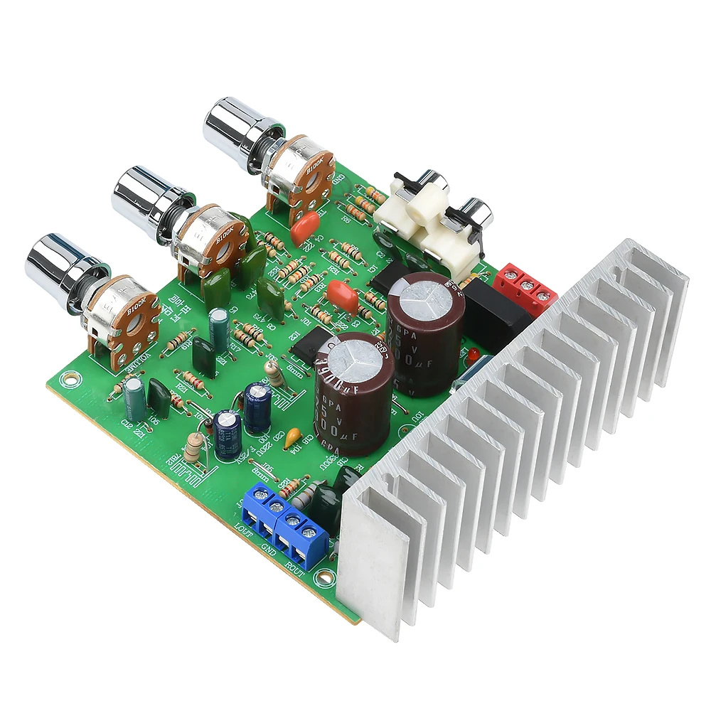 TDA7265 Audio-Verstärkermodul HiFi-Leistungsverstärkerplatine 4558 2.0-Kanal-Vorverstärker Leistungsverstärkerplatine AC 12-15V 40W+40W