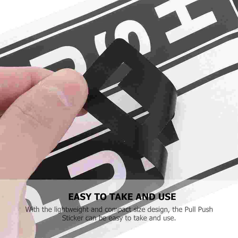 8 Pcs Applique Sliding Door Logo Sticker Office Stickers Push Pull Label Pvc Sign for