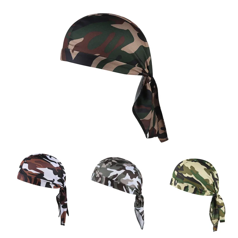 

New Camouflage Headband Bandana Handkerchief Head Man Pirate Hat Cycling Hood Sun Protection Sports Breathable Printed Headscarf