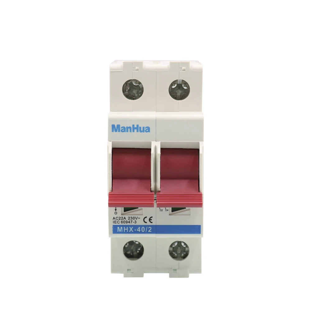 MHX-40 1P 2P 3P Single Double Triple Poles Load disconnection 40A 63A Manually Convert The power MCB DIN Rail Isolating Switch