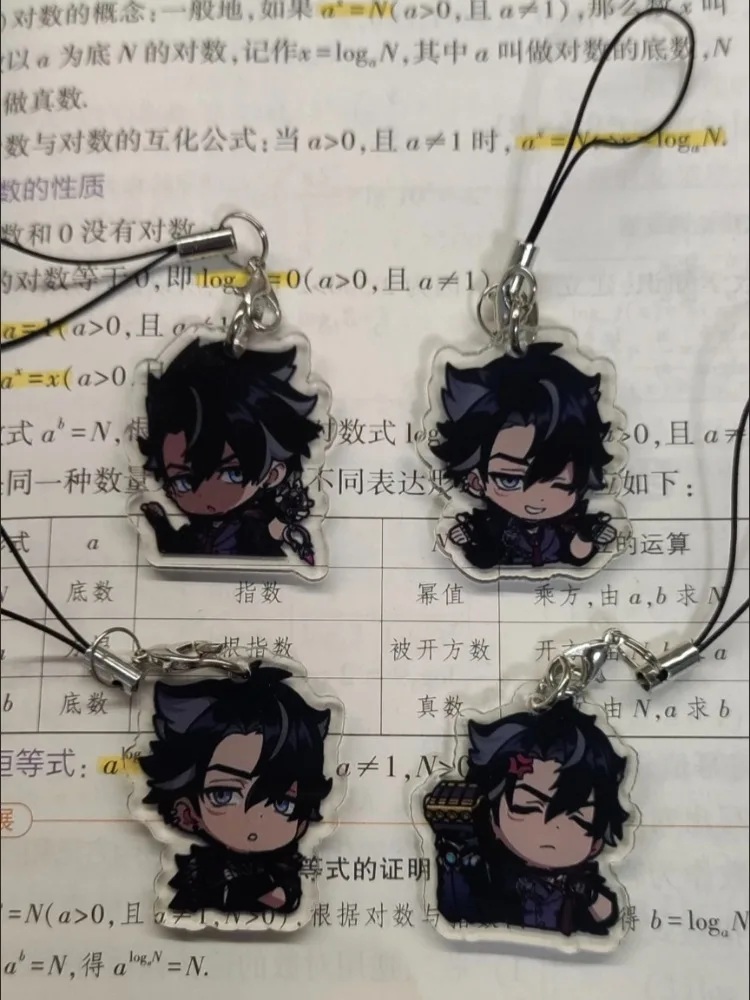 Genshin Impact Wriothesley Expression Acrylic Strap Lanyard For Mobile Phone Case Car Lanyard Strap Charms Pendant Phonestrap