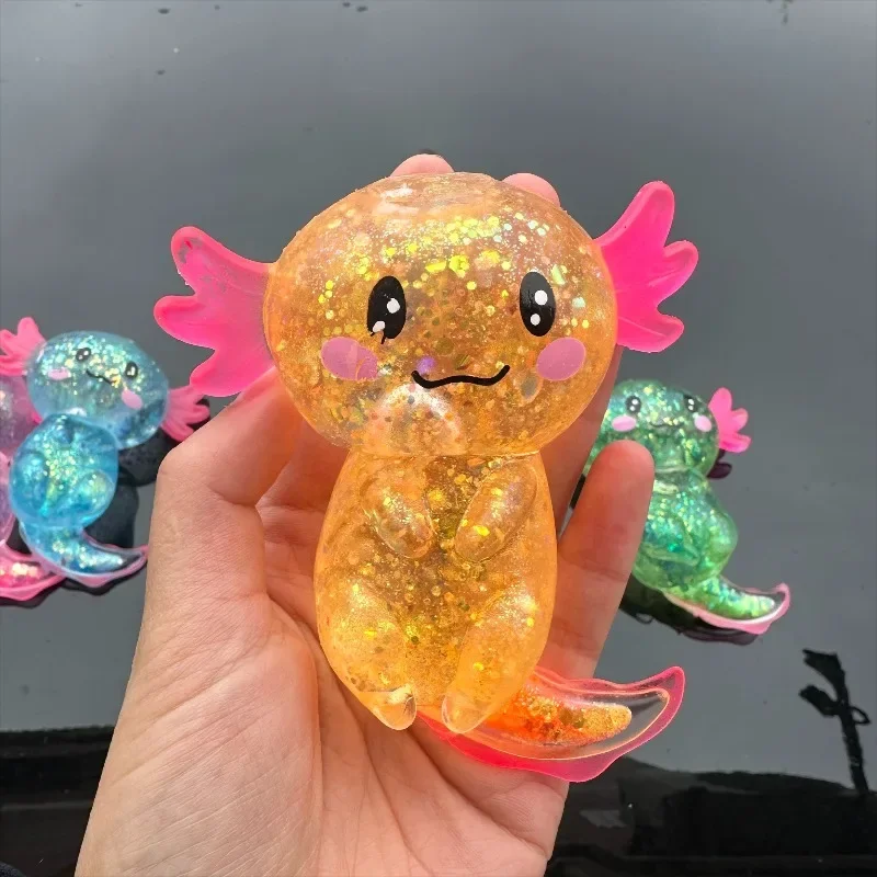 Bunte Salamander-Maltose-Fidget-Spielzeuge, Quetschbare Maltose-Zucker-Dehnbare Axolotl-Spielzeuge, Lustige Quetsch-Geburtstagsartikel, Anti-Angst-Geschenk