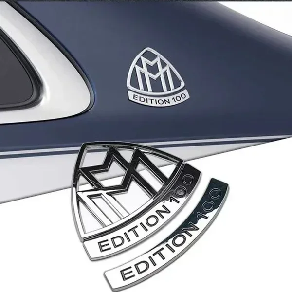 1pcs 3D ABS Maybach EDITION 100 Side Emblem Car GLS GLE S500 sticker Rear Bumper tail door trunk sticker styling Accessories