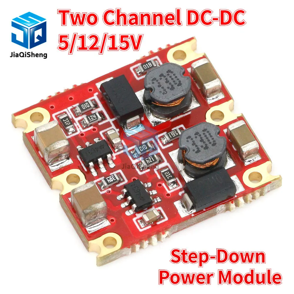 Two channel DC-DC step-down power module positive and negative dual 5/12/15V power input 7-50V current 300mA