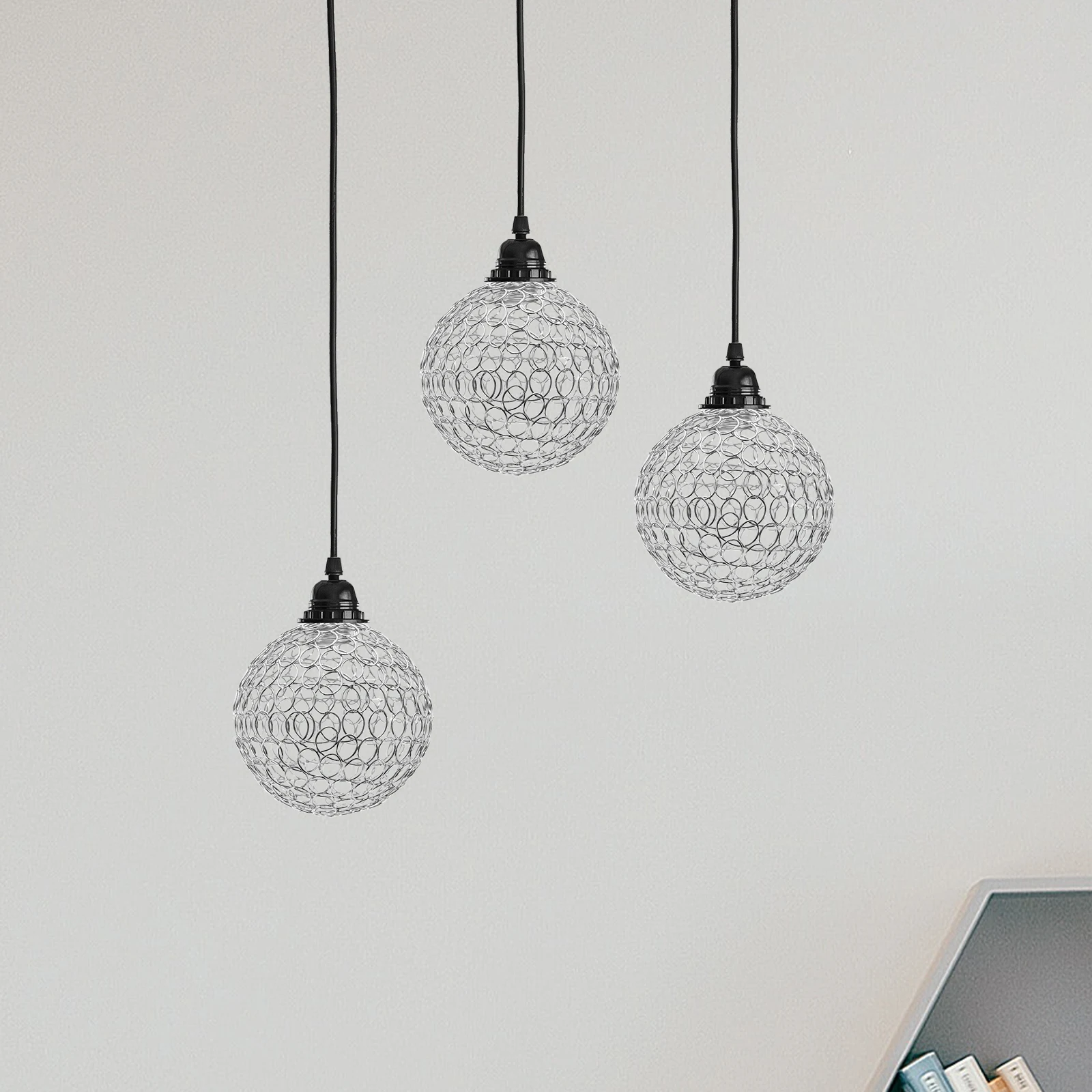 

Electroplating Lampshade Metal Bird Cage Hollow Cover Iron Wire 2 2cm Hole Vintage Bedroom Ceiling Light Shades Replacement