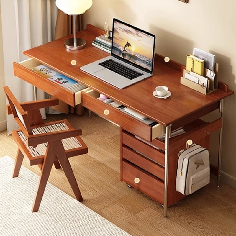 

Wooden Storage Office Desk Minimalist Drawer Computer Reception Shelves Office Desk Conference Gaming Escrivania Home Furniture
