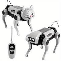 Robot Dog Science Experiment Kits Solar Powered Puppy for Kids DIY Educational Stem Toys Children Christmas Gifts