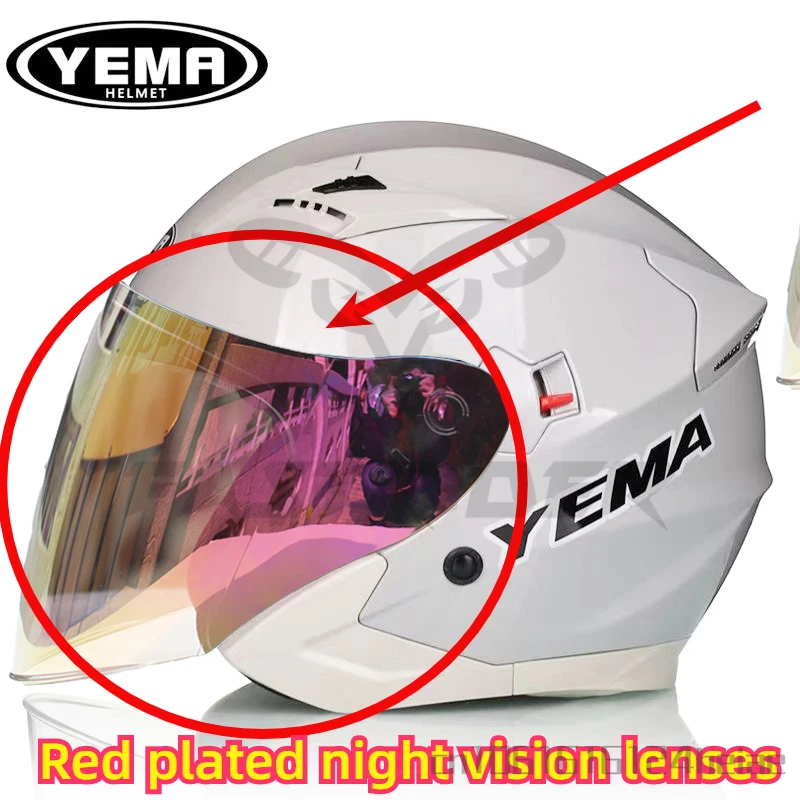 YEMA Helmet Lens Half Helmet 627/627S Lens Original Transparent Anti Fog Lens Helmet Accessories