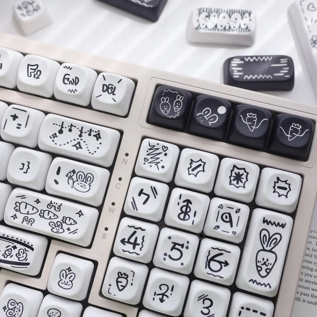 Boog Cartoon Keyboard Keycaps Moa Hoogte Mechanische Toetsenbord Toets Cap Pbt Hot Sublimatie Toetsenbord Caps