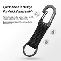 1/2Pcs Webbing Spring Snap Hook Carabiner Quick Clip Key Ring Keychain Backpack Accessory for Outdoor Camping Hiking EDC Gear