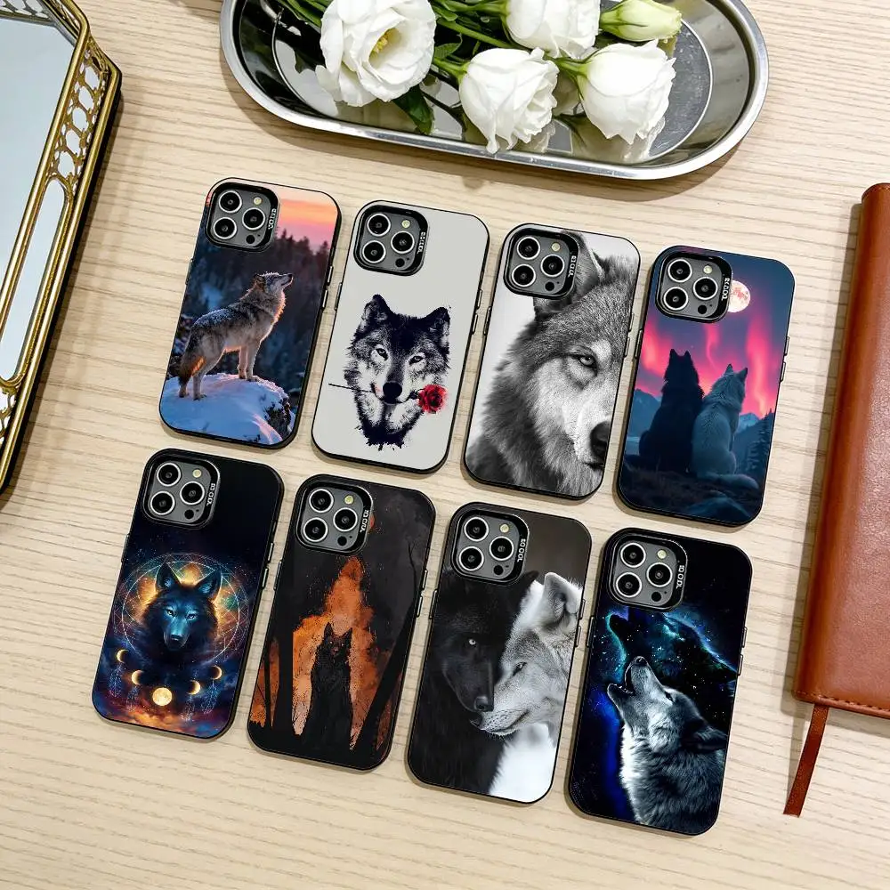 

T-The W-Wolf Phone Case For iPhone17,16,15,14,13,12,11 Plus,Pro Max Black Candy silver phone case