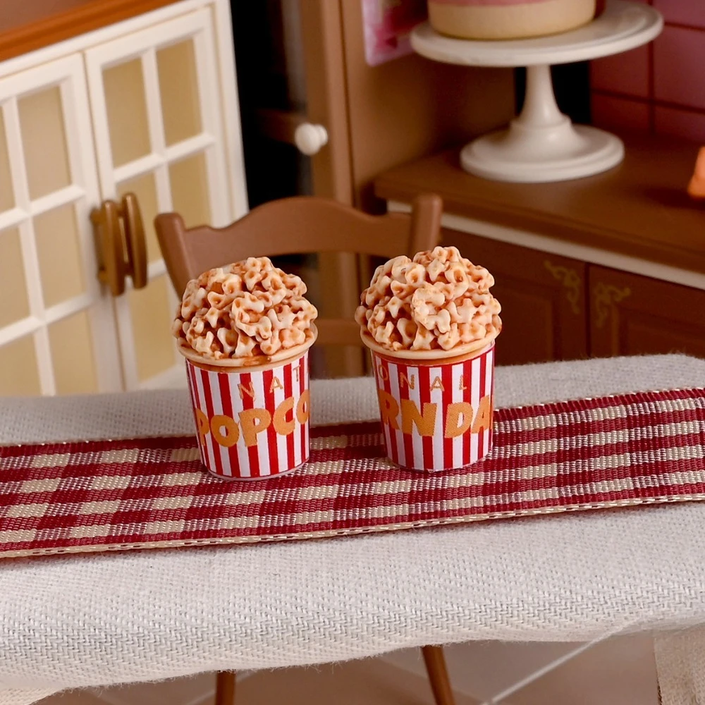 40PCS Resin Miniature Popcorn Models DIY Craft Dollhouse Mini Food OB11 BJD Scene Props Micro Landscape Decor Accessories