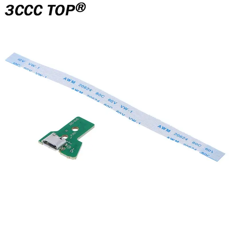 Carregamento USB Porto Socket Board, 12 Pin, Cabo de Fita Flex, PCB Board, Micro USB para PS4 Controller, JDS-055, 050, 1Pc
