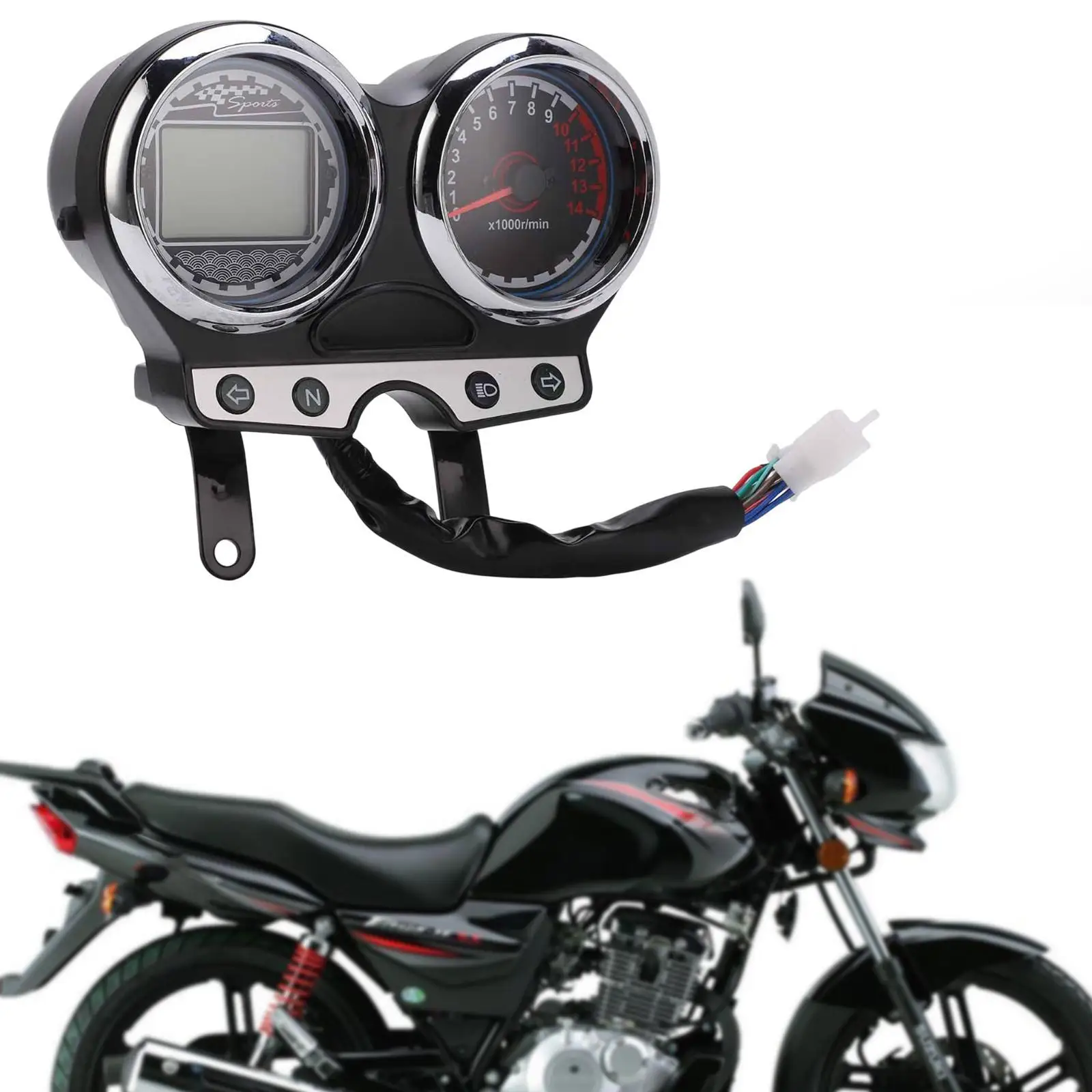 

Motorcycle Speedometer Tachometer 12V Replacement Digital Instrument Mileage