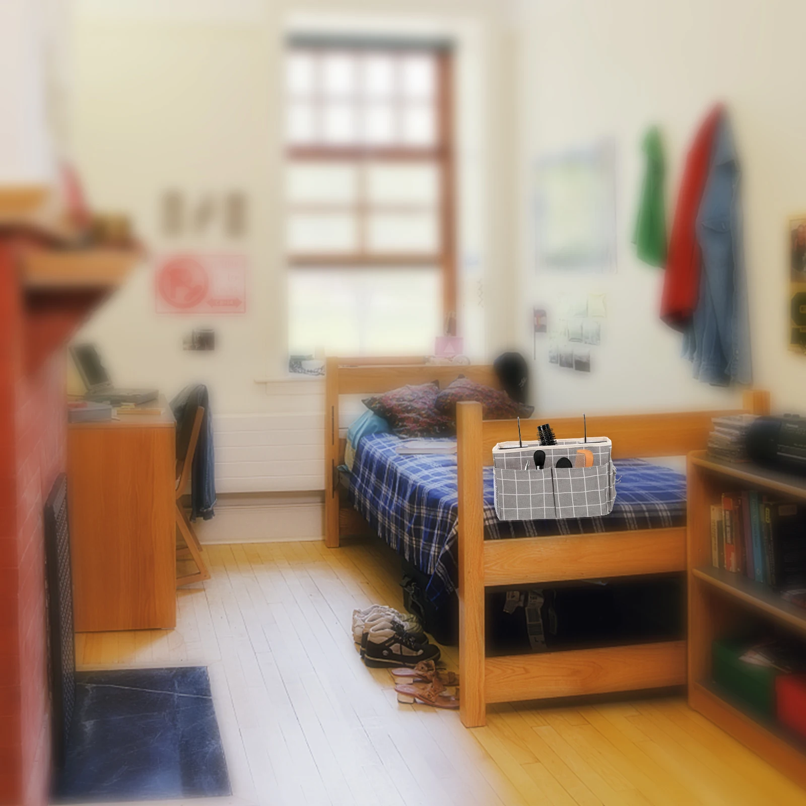 

Bedside Storage Pouch Hanging Sundries Organizer for Dorm Room Bedroom Kitchen Bathroom Multi-Purpose Polyester Pouch for Phone