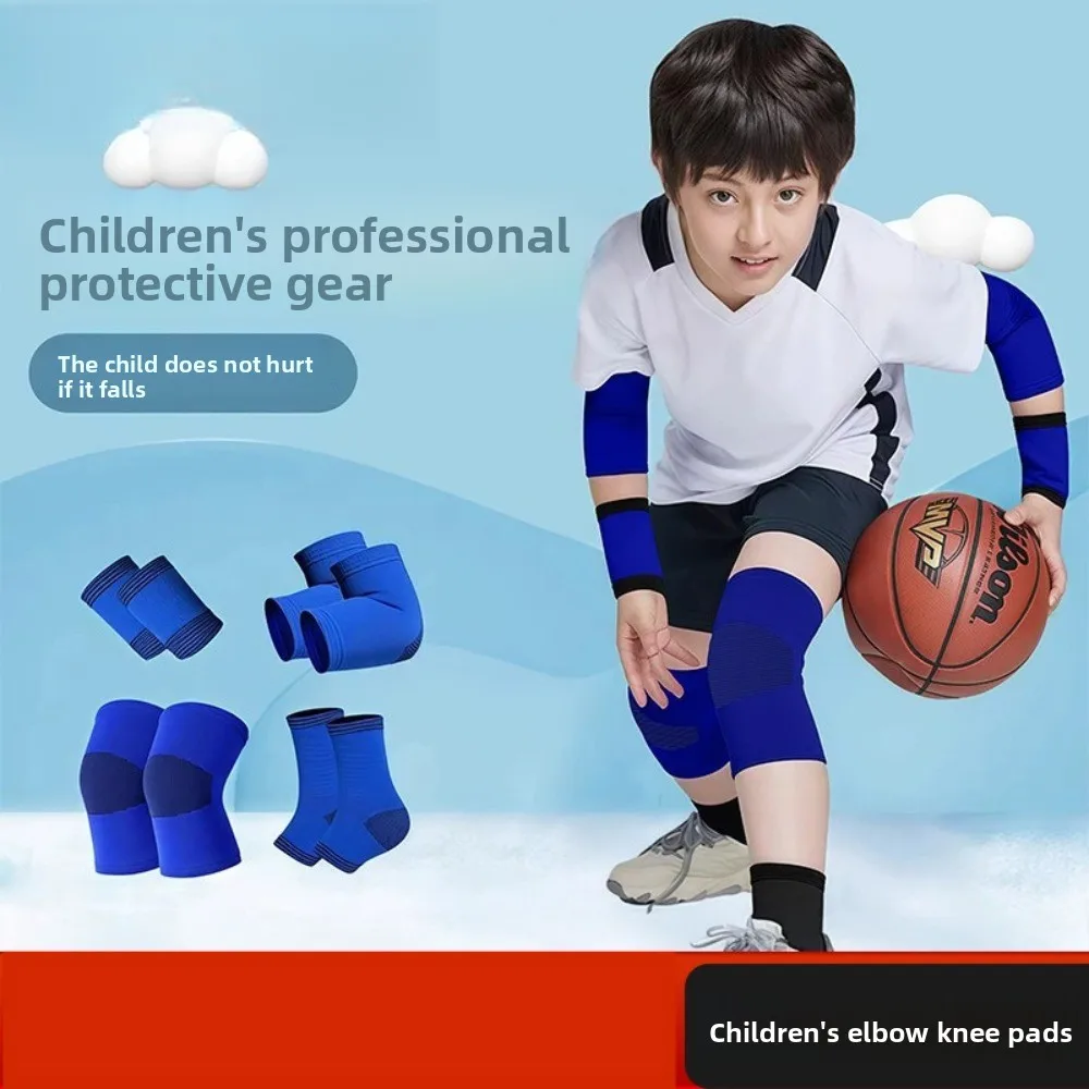 Children's Knee Pads for6-12Years Old Elbow Wrist Ankle Football Basketball Roller Skating Sports RunningEquipmentProtective Set