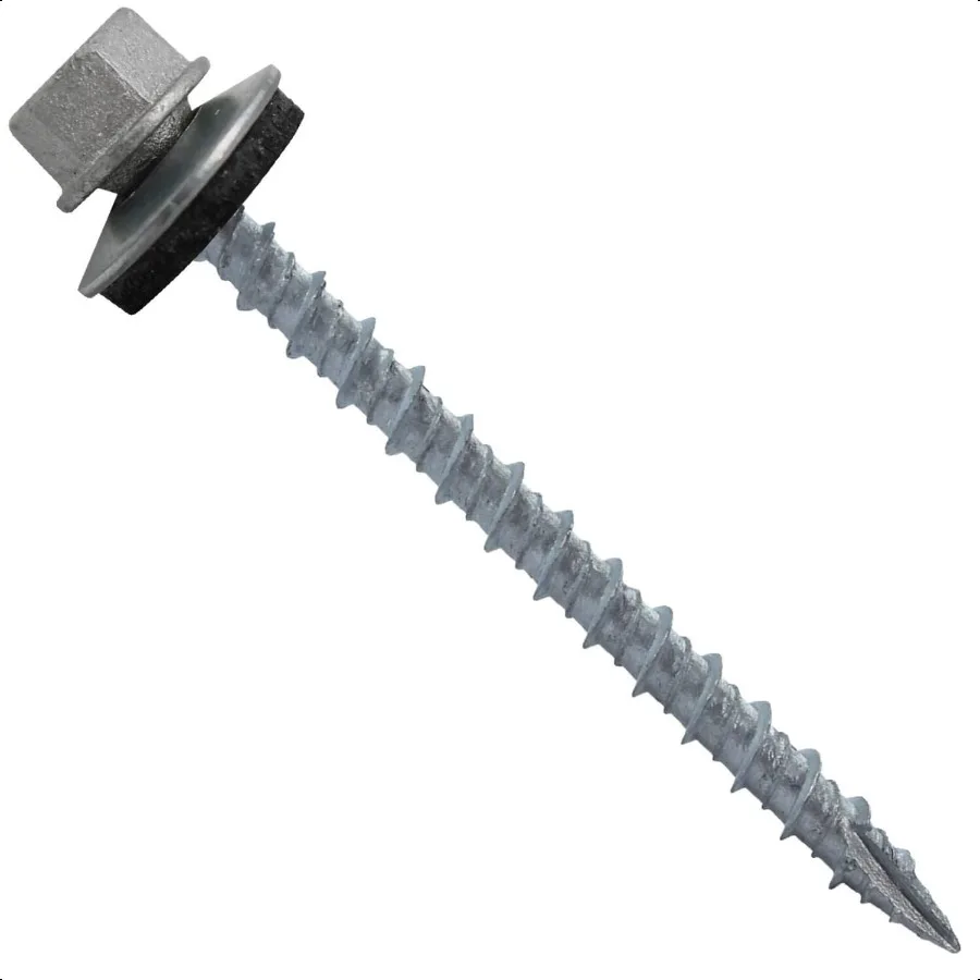 

10 Metal ROOFING SCREWS: 250 Screws x 21 2 Gaanized Hex Head Sheet Metal Roof Screw. Self starting metal to wood siding screws.