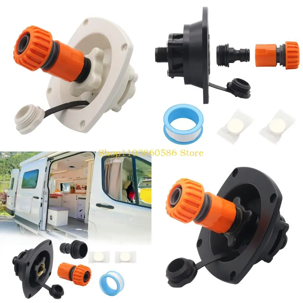 

242A Motorhome Water System Adapter Check Valves Set Brass Threaded Connector High Strength PP Universal Suitable For Vehicle
