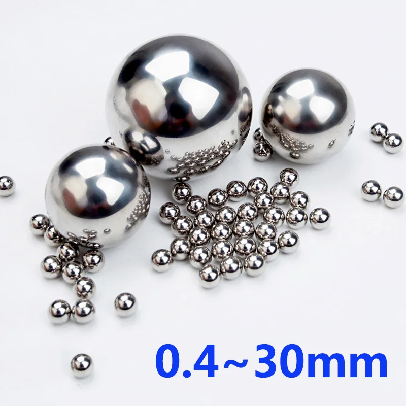 

304 Stainless Steel Beads Ball High Precision Bearings Roller Beads Smooth Solid Ball 440C/316 Slingshot Ammo Dia 0.4mm 1mm~30mm