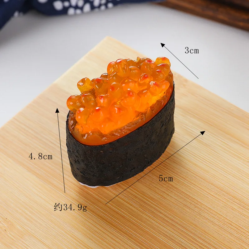 Miniaturen Kunstmatige Nep Sushi Simulatie Schattig Pvc-Materiaal Vis Garnalen Zalm Plakjes Model Schilderij Rekwisieten Benodigdheden