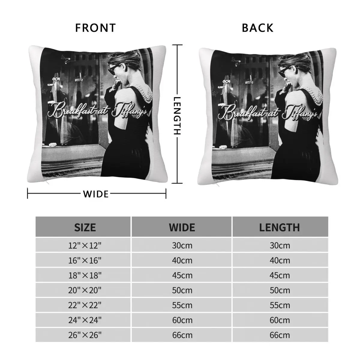 Breakfast At Tiffany's Hepburn Pillowcase Polyester Linen Velvet Printed Decorative Throw Pillow Case Sofa Seater Cushion Cover