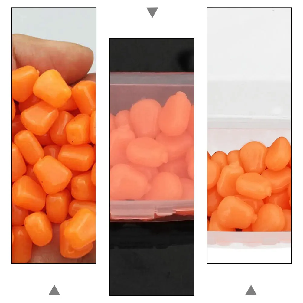 

100pcs Corn Grain Bait Lifelike Sweet Corn Taste Artificial Lures Tackle Kernels PVC Floating Baits for Fishing
