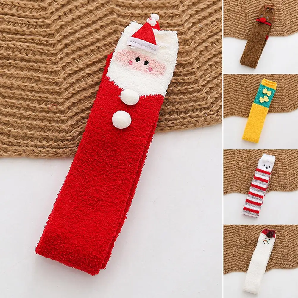

Women Socks Winter Cartoon Thigh-high Fuzzy Socks for Women Long Leg Warm Fluffy Stockings Cute Comfortable Over Knee Socks Cozy