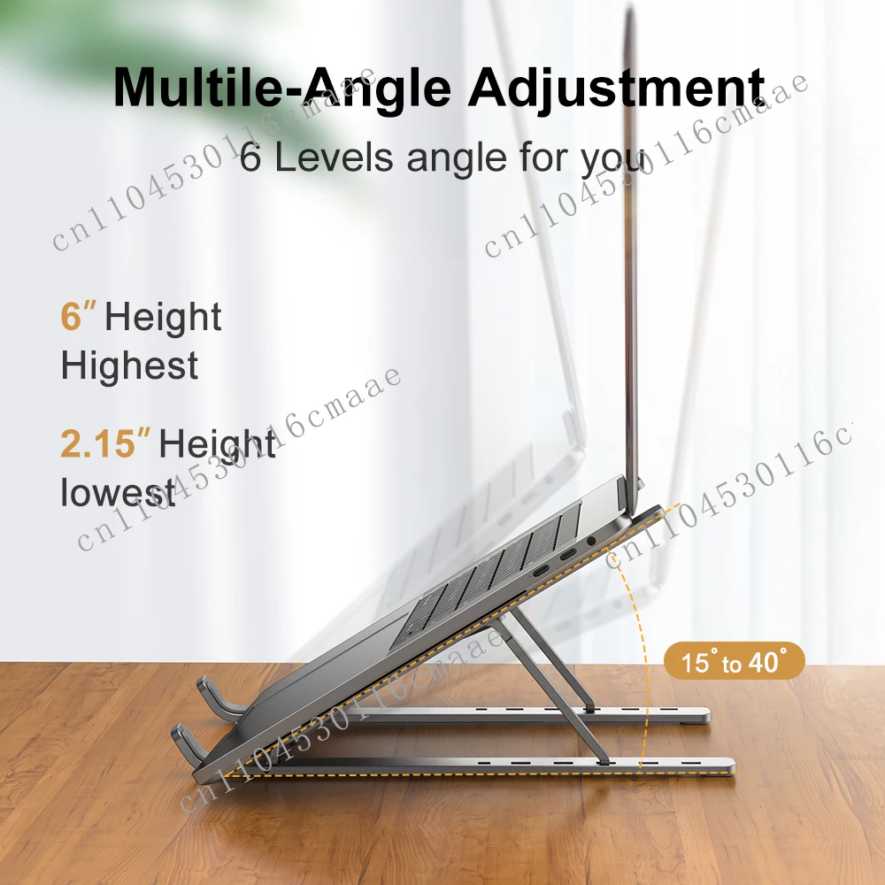 Adjustable Metal Aluminum Notebook Holder Portable Foldable Notebook Holder