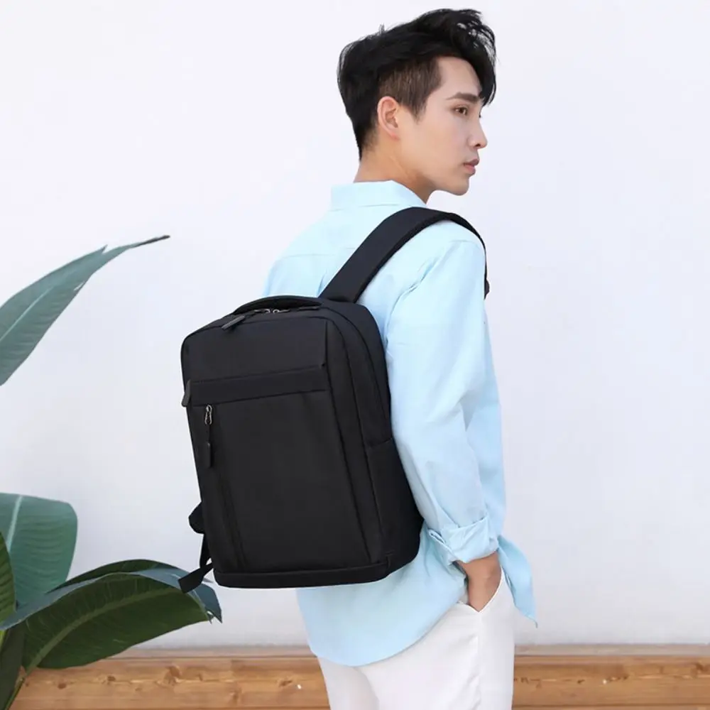 Eenvoudige nylon rugzak met grote capaciteit Multipockets Student Student Rugzak Canvas handtas Laptop schoudertas Reizen