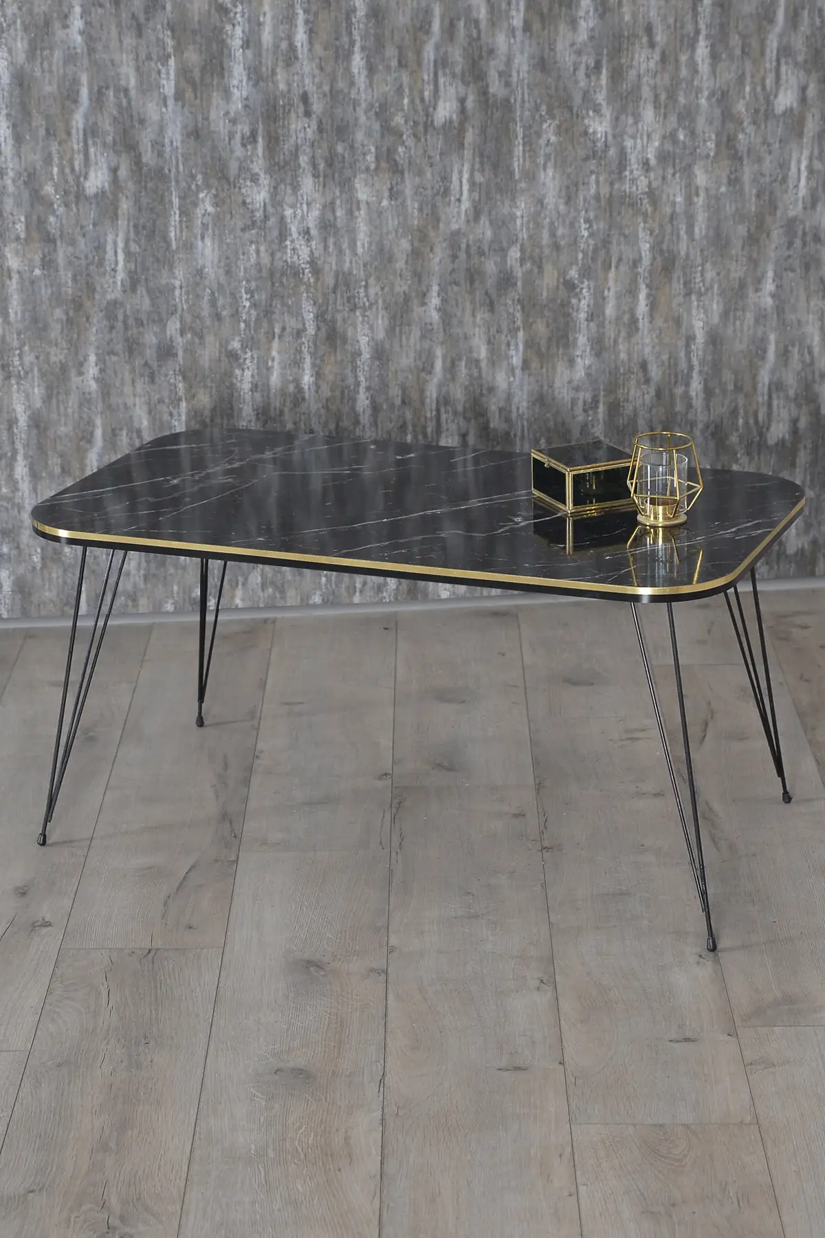 

DOLBOVI Zigon Coffee Table And Medium Coffee Table Set Kr Black Wire Foot Double Gold Bendir Coffee Table