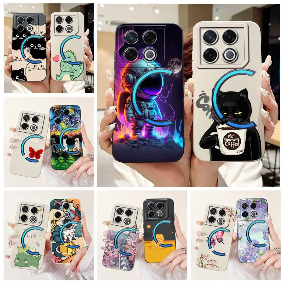 For Infinix GT 20 Pro Case X6871 Cute Astronauts Cartoon Cover Soft Silicone Phone Cases For Infinix GT 20 Pro GT20Pro 5G Bumper