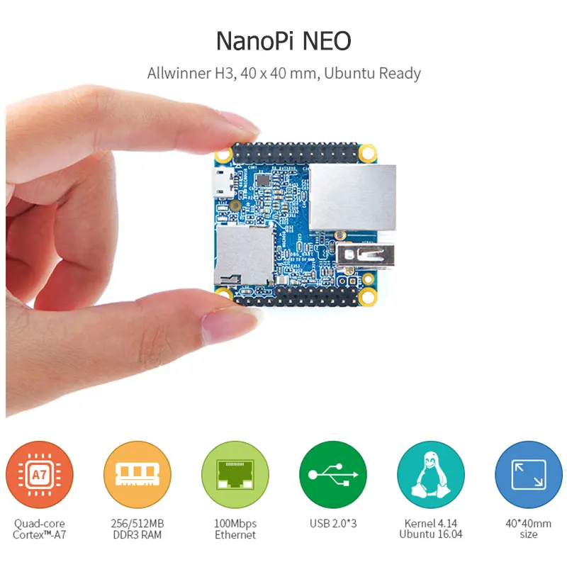 Nanopi NEO Open Source Allwinner H3 Development Board Super For Raspberry Pi Quad-Core Cortex-A7 DDR3 RAM 512MB Run Ubuntu Core