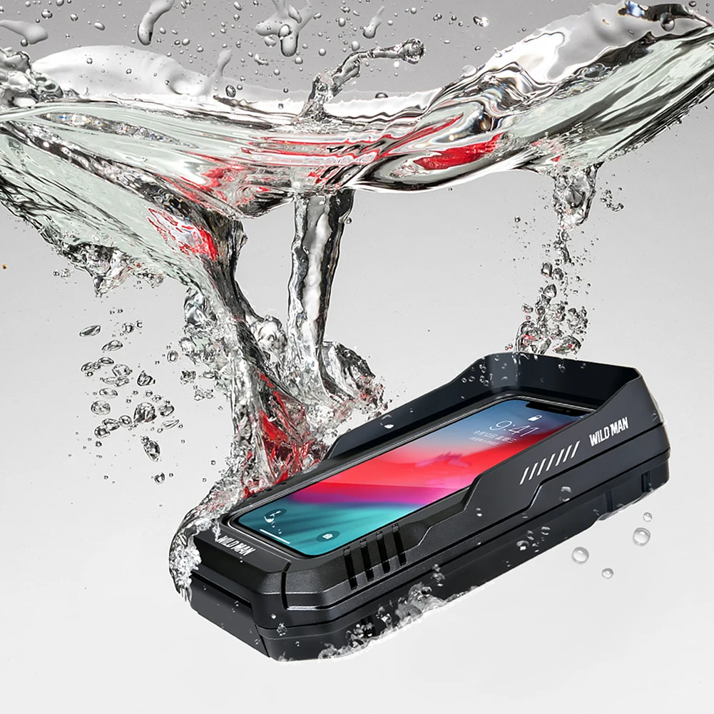 

WILD MAN Mountain Bike Storage Bag Waterproof Bike Pouch Phone Case Touch Screen Quick Release for Electric Scooter Motorcycle