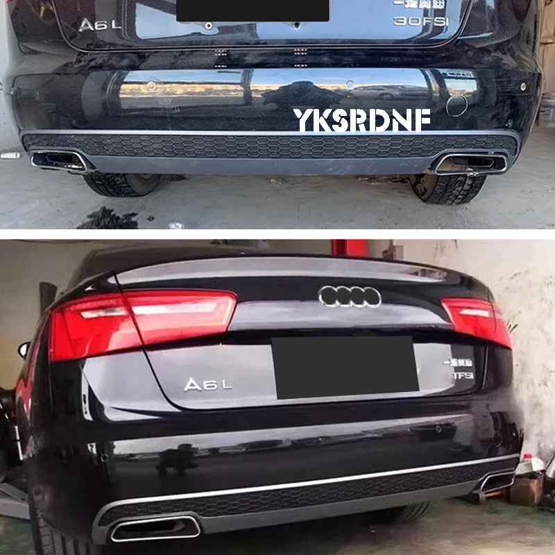 Automotive Parts S6 Style Rear Bumper Lip For 2012-2015 Audi A6 C7 Upgrade S6 Rear Bumper Diffuser