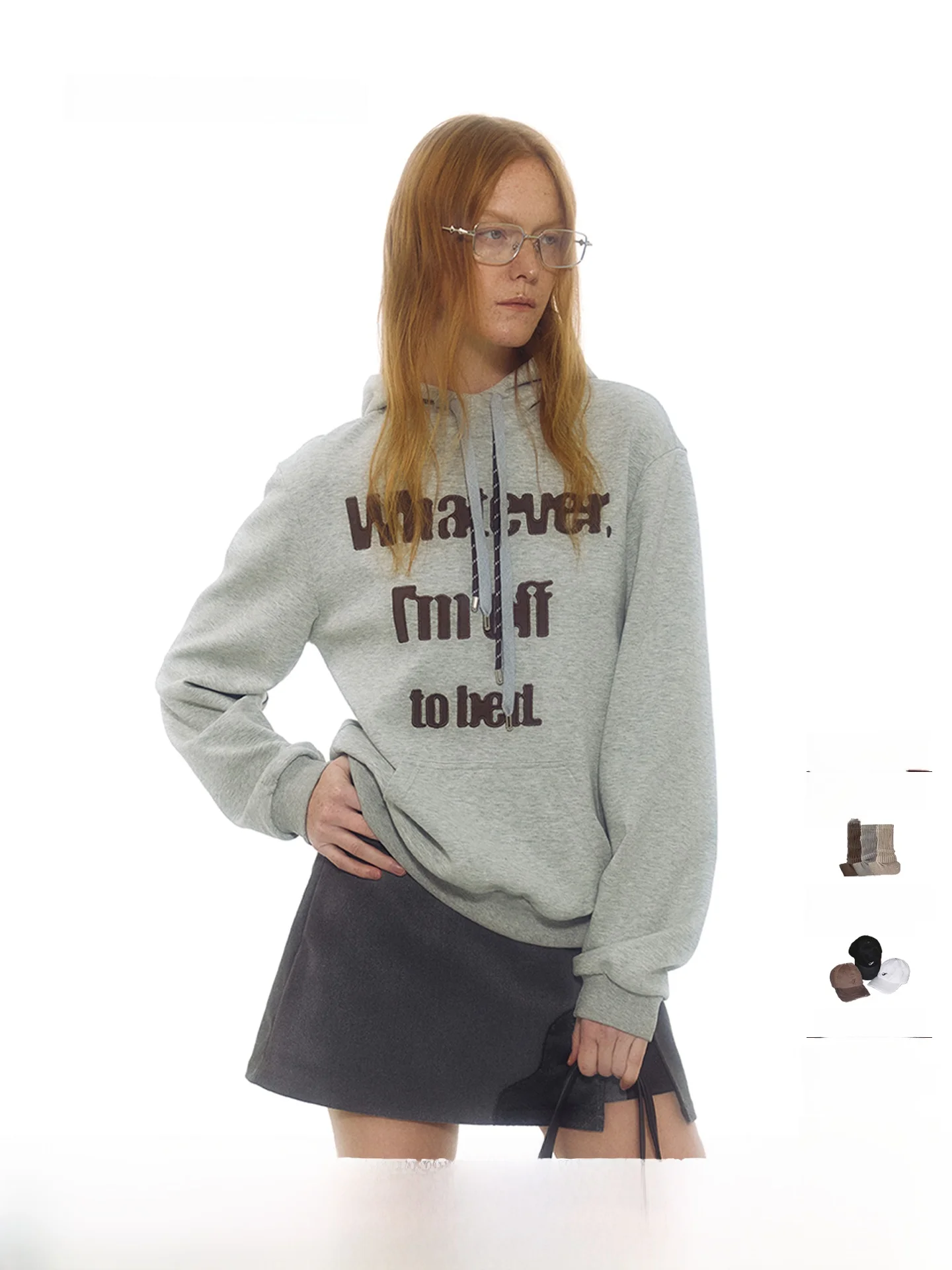 

Худи с принтом и случайными надписями, универсальный повседневный топ, весенний, из смесового хлопка и нейлона, с длинными рукавами