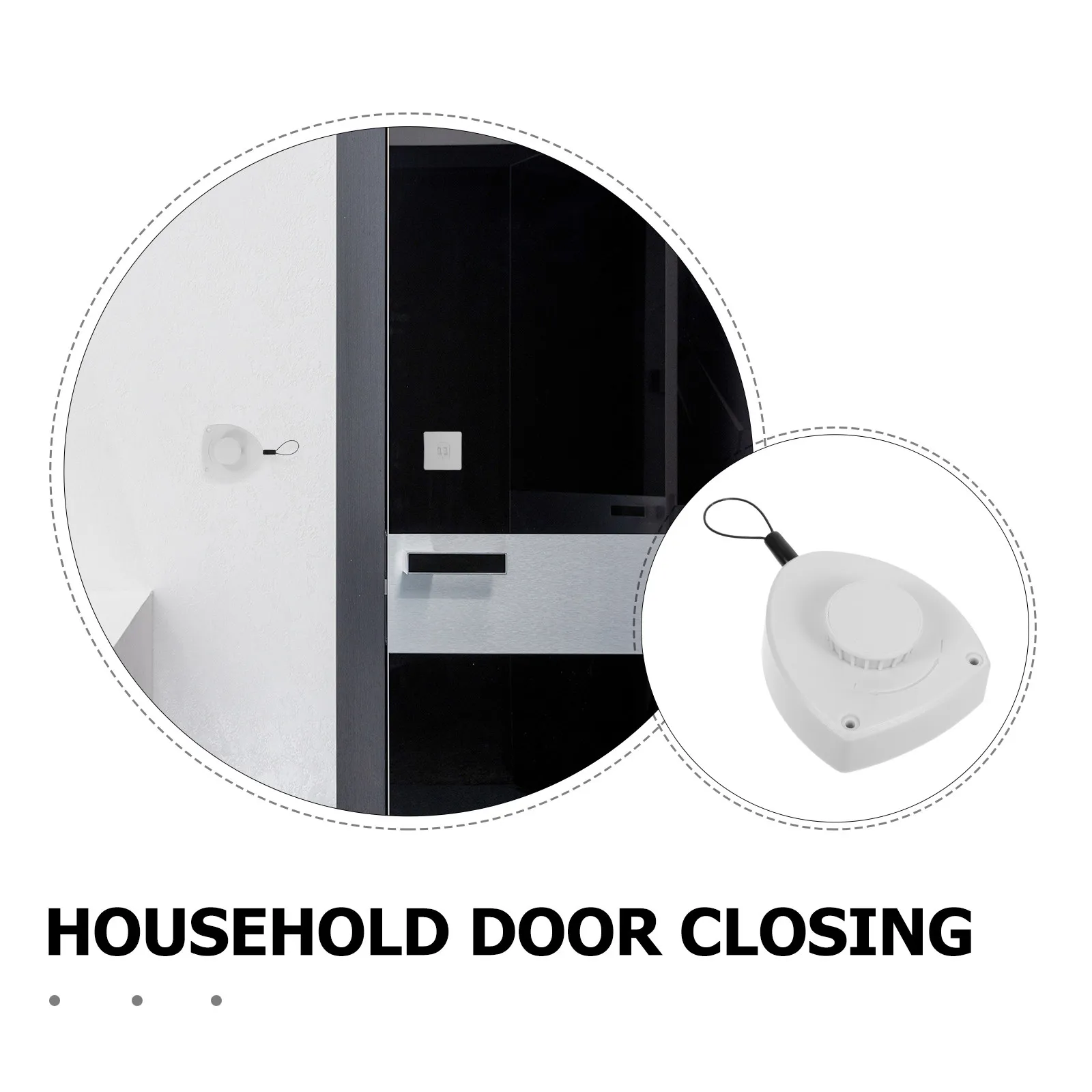 Automatic Door Closer No Drill Adjustable Tension Pull Rope for Sliding Glass Screen Doors Home