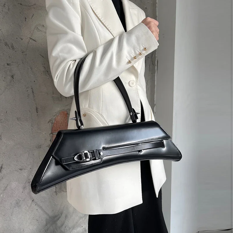 Genuine Leather Underarm Bag Luxury Designer Handbags For Women 2024 New In Fashion High Quality Silver Color Lady Shoulder Bags