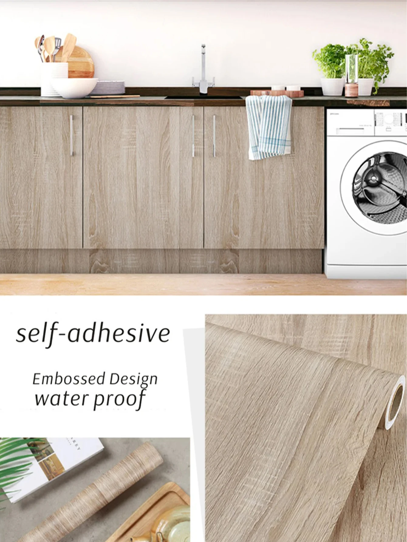 Sfondi murali in legno impermeabili autoadesivi in vinile PVC per pareti in rotoli Pellicola per ristrutturazione di mobili Camera da letto Decorazioni per la casa