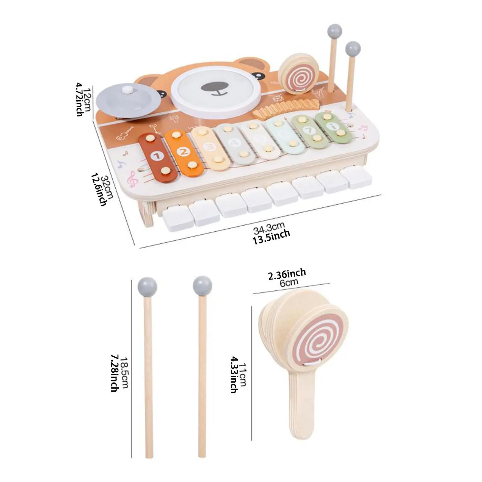 Holz Schlaginstrument Baby Musik Spielzeug Feinmotorik Musikinstrument für Kinder Partybevorzugung Geburtstagsgeschenk Babys