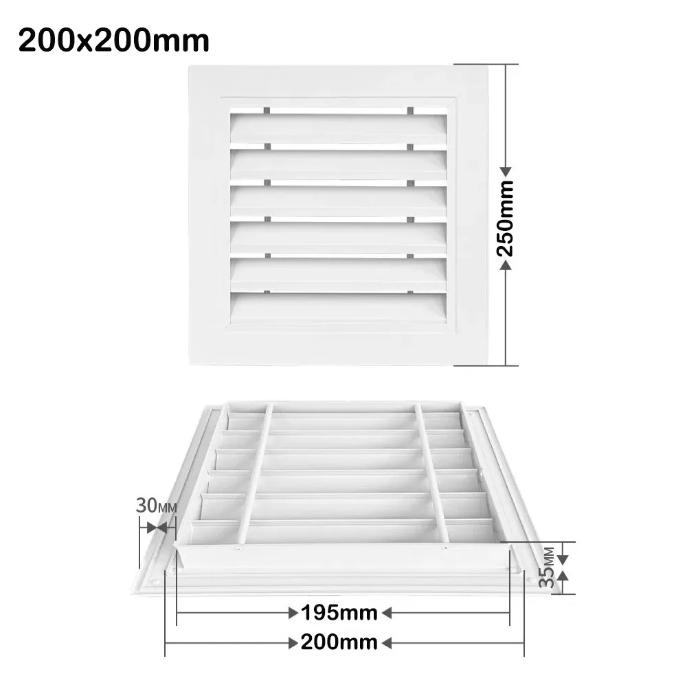 Aluminum Alloy Louver Air Vents Grille Ventilation Covers For Wall Ceiling Heating Cooling Vents Plate Ventilation Tool