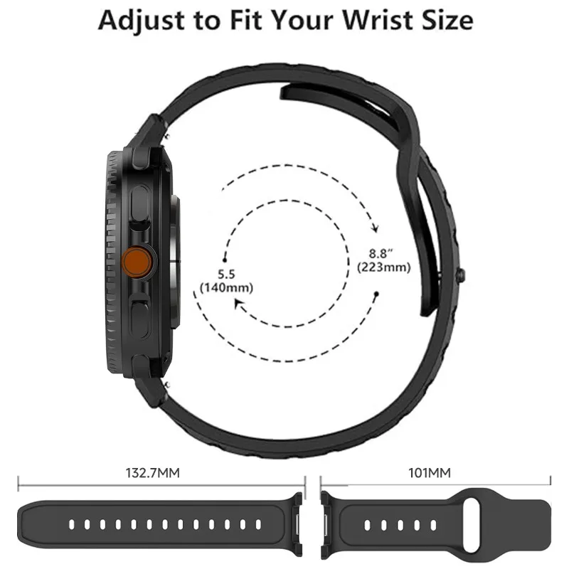 Сменные ремни-браслеты для Galaxy Watch 8, силиконовый ремешок 40/44 мм для Samsung Galaxy Watch 8, классический спортивный ремешок для часов 46 мм