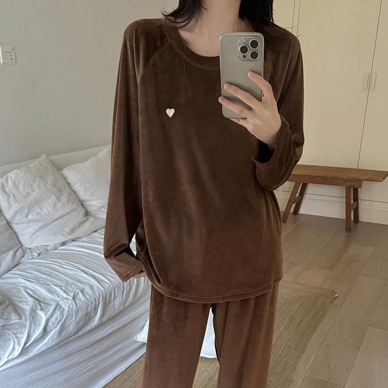 

Pajama Sets Women Sleepwear Solid-Color Microfiber Loungewear Simple Minimalist Design Sleeveless Ankle Length Pants Spring Fall