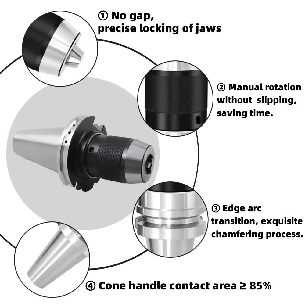 SK30 SK40 SK50 APU08 APU13 APU16 Integrated Drilling Chuck Tool Holder DIN69871 JT40 JT50 CNC Self Tightening Auto Knife Handle