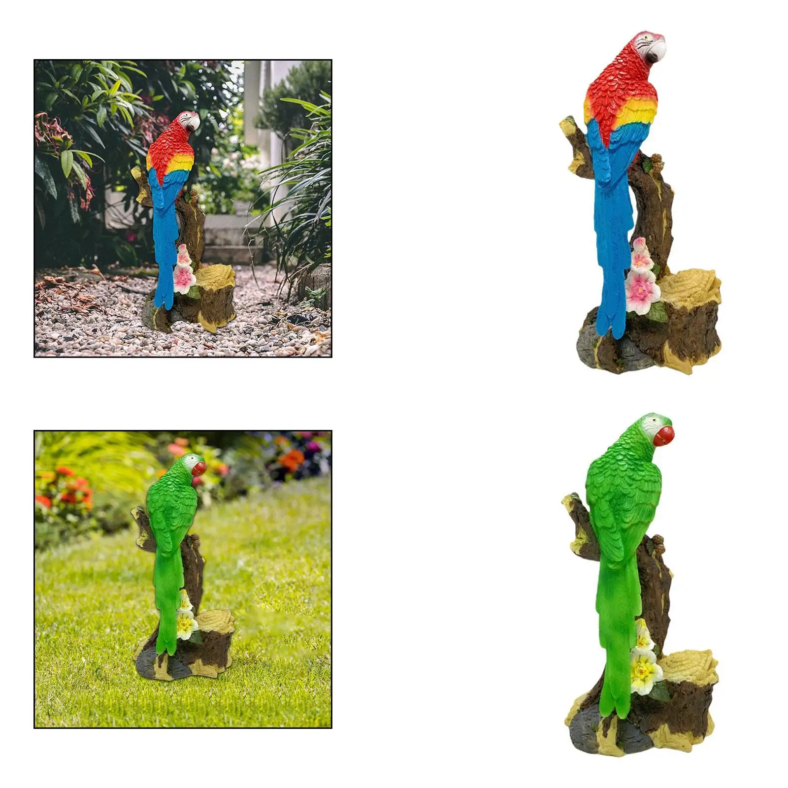 Garden Parrot Statue Garden Decoration Cute Decoration Collectible Centerpiece