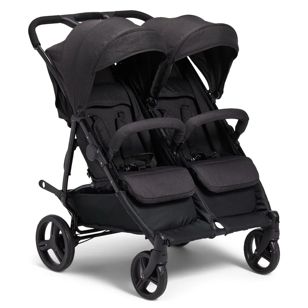 Twin Stroller double pushchair Suitable from Birth Lightweight Compact Fold side twin stroller