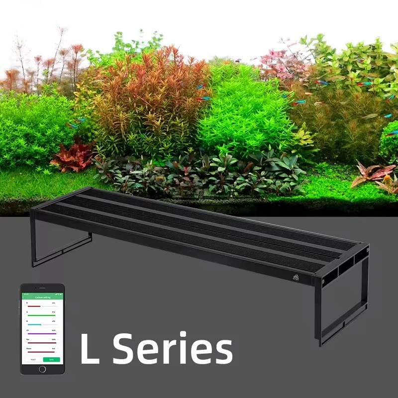 Series Aquarium Light with Extendable Bracket RGB+UV Full Spectrum Aquarium Planted Lamp for Freshwater Aquarium