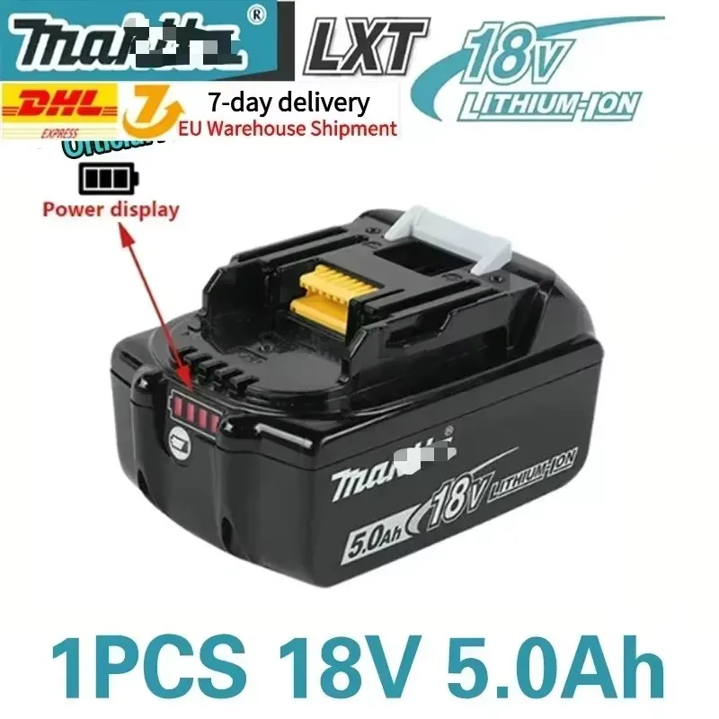 100% originele Makita oplaadbare accu voor elektrisch gereedschap, vervangbare LED lithium-ion, 18V 6.0 9.0Ah LXT BL1860B BL1860BL1850 BL1830